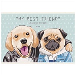 Альбом А4 20л " Эксмо " Best friend, на скобе, обложка - мелованный картон, выборочный УФ-лак, офсет 110г/м2