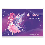 Альбом А4 12л " Феникс " Фея, на скобе, обложка- мелованный картон, УФ-лак, блок- офсет 100г/м2