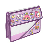 Папка " Пчелка " МАЛЫЙ ФОРМАТ А5-03 (230*190*50мм) на липучке Микс милых стикеров, без уголка, пластик