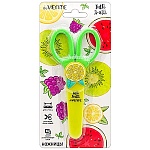 Ножницы детские " deVente " Tutti-Frutti. Lemon, 13,5см, металлические, пластиковые ручки, защитный футляр с каучуковым декоративным элементом, картонный блистер, европодвес