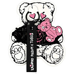 Брелок резиновый " Феникс " Плюшевый мишка, 4,2*13см, карабин, металлическое кольцо, пакет, европодвес