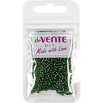 Бисер " deVente " Diy Metallic круглый, непрозрачный металлизированный, 2мм, 10гр, зеленый, пакет, европодвес