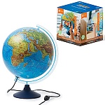 Глобус физико-политический интерактивный с подсветкой от сети 320мм " Globen " в комплекте: очки виртуальной реальности (VR) , картонная коробка