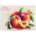 Альбом А4 32л " Проф-Пресс " Персики на столе, склейка, обложка - мелованный картон, блок- офсет 100г/м2
