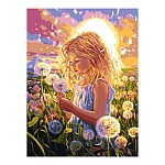 Картина по номерам " Lori " 28,5*38см Одуванчики, состав набора: основа на картоне с контуром, краски, кисть, вспомогательный лист, акриловый лак, инструкция, картонная упаковка, европодвес