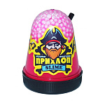 Слайм " Прихлоп " Флуоресцентный, с шариками, маджента, капсула, 130гр