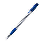 Ручка шариковая " Pentel " Bolly синяя 0,7мм резиновый держатель, чернила на масляной основе, игольчатый пишущий узел, полупрозрачный пластиковый корпус