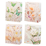 Пакет бумажный " Basir " 18*23*10см Цветы, ассорти (без возможности выбора дизайна), ламинированный