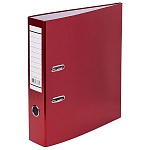 Папка-регистратор А4 " Hatber " Metallic сборная 70мм красная, бумвинил, этикетка для маркировки