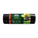 Мешки для мусора " Master Fresh "  60л 15шт черные, прочные, толщина 25мкм, в рулоне