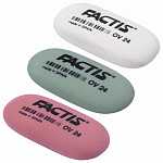 Ластик " FACTIS " OV 24, 49х24х9 мм, цвет ассорти, овальный, мягкий, CMFOV24
