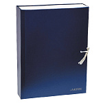 Короб архивный бумвинил на 2х завязках " deVente " А4 80мм, синий, бумвинил