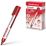 Маркер для доски " Erich Krause " Tank LW-600 красный 2,5мм пулевидный наконечник