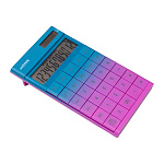 Калькулятор настольный 12 разрядов " deVente " Q-5DGR, 100*166*14мм, двойное питание, малиновый/голубой