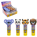 Клей-карандаш " Луч " Zoo 9гр, ассорти 4 дизайна (без возможности выбора дизайна), основа PVP, картонный дисплей