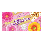 Конверт для денег " Мир открыток " 2-16 Поздравляю! Цветы, сладости, 168*83мм, рельеф, блестки