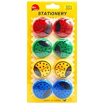 Набор магнитов " KWELT " для доски 8шт 40мм Божьи коровки ассорти, картонный блистер, европодвес