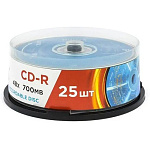 Диск CD-R " Mirex " Brand 700Мб 48x Cake box 25шт
