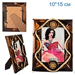 Фоторамка " KWELT " бамбук Фантазия 10*15см,пеньковый шпагат,ножка