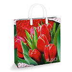 Пакет ПЭ " Интерпак " с пластиковой ручкой МП, 30*30см 150мкм Браво