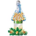 Воблер на бутылку Новогодний " Мир открыток " 3-32 С новым Годом! 2026, 330*135мм