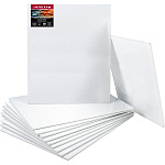 Холст " deVente " Art 50*70см белый, на картоне, хлопок, мелкое зерно, грунтованный, термоусадочная пленка