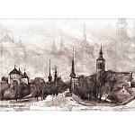 Планшет для акварели " Лилия Холдинг " МАЛЫЙ ФОРМАТ А5 20л Старый Таллин, рисовальная бумага, плотность - 200 г/м2