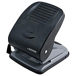 Дырокол на 40л " deVente " Stripe металл/пластик, встроенная линейка со шкалой, съемный поддон для конфетти, черный