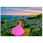 Картина по номерам " Lori " 20*28,5см На закате, состав набора: основа с контуром, краски, вспомогательный лист, кисть, акриловый лак, инструкция, картонная упаковка, европодвес