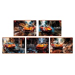 Альбом А4 24л " Hatber " Городские гонки (ассорти), на скобе, обложка- мелованный картон, блок- офсет 100г/м2, 1 дизайн в спайке, 5 дизайнов в коробке