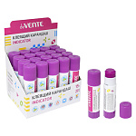 Клей-карандаш " deVente " Indicator 15гр, фиолетовый, исчезающий, основа PVA, картонный дисплей