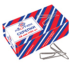 Скрепки " Attomex " 28мм оцинкованные, треугольные, 100шт, картонная коробка