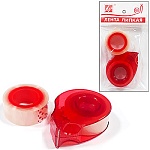 Диспенсер для канцелярской ленты СО СКОТЧЕМ, максимальный размер скотча 18*20м, пластик, в наборе: 2шт, 5,2*7*2см " Луч ", пакет, европодвес