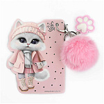 Брелок меховой " Феникс " Кошечка в пальто, 6*6см, карабин, подвес- лапка, шар, металлическое кольцо, искусственный мех, искусственная кожа, пакет, европодвес