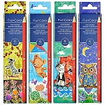 Карандаши цветные пластиковые Funcolor 06цв " Bruno Visconti " трехранные, 4 вида (без возможности выбора дизайна), картонная упаковка, европодвес