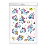 Наклейки " Феникс " А5 Стикеры для детей. Единороги, без отделки
