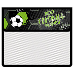 Папка " Пчелка " МАЛЫЙ ФОРМАТ А5-36 (230*190*50мм) на липучке 2отделения Планета футбола, клапан, без уголка, пластик