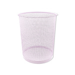 Корзина для мусора " KWELT " 10л металлическая, сетчатая, светло-розовая