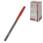 Ручка шариковая " Bruno Visconti " GripWrite Grey, красная 0,7мм, толщина письма 0,5мм, пластиковый корпус, цвет корпуса - серый, резиновый держатель, колпачок с клипом, одноразовая, картонная упаковка