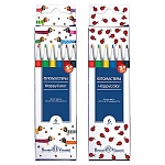 Фломастеры " Bruno Visconti " HappyColor 6цв, круглые, 4 дизайна (без возможности выбора дизайна), картонная упаковка, европодвес