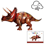 Шар фольгированный фигурный " Браво " 47"/118см Динозавр, Трицератопс