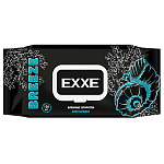 Салфетки влажные парфюмированные 120шт " Exxe " Men Breeze&Silver, клапан, пластиковая крышка