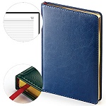 Ежедневник недатированный А5+ 145*205мм искусственная кожа " Альт " 136л Sidney Nebraska Синий, поролон, линия, белый офсет 70г/м2, печать в 1 краску, ляссе, золотой срез, подходит под тиснение блинтовое, фольгу