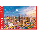 Пазлы " Рыжий кот " 1500элементов Малайзия.Куала-Лумпур под луной 68,5*48,5см, картонная упаковка 35,5*23,5*5см