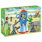 Пазлы " Hatber "  15элементов ECO Maxi Космическая ракета 22*33см, картонная упаковка