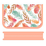 Пенал " Пчелка " ПО-401 1 отделение 130*200*30мм Нежные перья, бархатное покрытие soft-touch