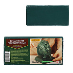 Пластилин " Глобус " скульптурный 500г оливковый, мягкий, индивидуальная упаковка