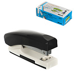 Степлер 24/6, 26/6 на 20л " KW-trio " 100скоб пластик/металл, два режима скрепления скоб, глубина закладки бумаги 58мм, черный/белый, встроенный антистеплер, с подставкой под телефон, снижение усилия, картонная упаковка