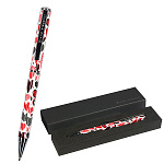 Ручка подарочная шариковая автоматическая " Bruno Visconti " Dolce vita, Сердечки, Фантазия, синяя 0,7мм, толщина письма 0,5мм, поворотный механизм, металлический корпус, покрытие прозрачный лак, цвет корпуса multicolor, металлический наконечник, металлич