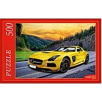 Пазлы " Рыжий кот " 500элементов Спортивное авто 50*35см, картонная упаковка 37,5*24*4см